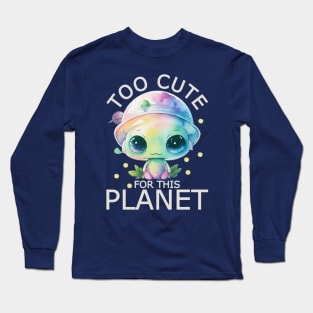 cute alien Long Sleeve T-Shirt